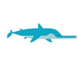 Fish saw. Shark sawÃÂ underwater monster. Vector illustration